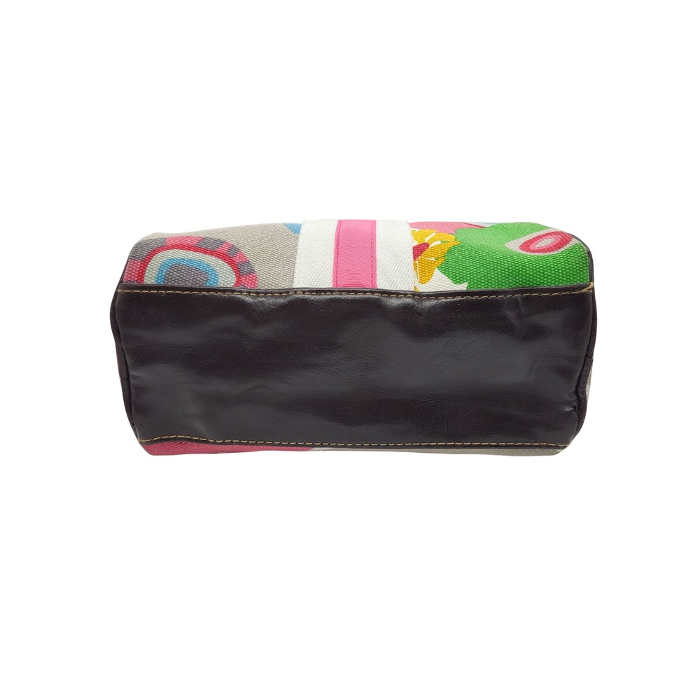 Victoria's Secret Y2K Floral Bowler Bag Canvas Indie Dopamine Purse Zip Top - Picture 6 of 13